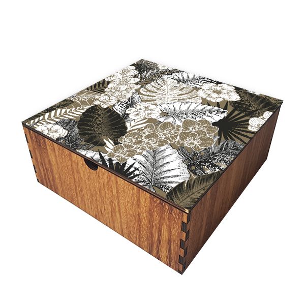 Caja de Te - Hojas Tropicales
